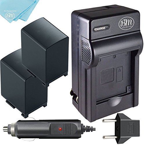 BM Premium 2 BP-828 Batteries and Charger for Canon VIXIA HF G50, HF G60, HF G70, XA40, XA45, XA50, XA55, XA60, XA65, XA70, XA75, GX10, HFG40, HFM41, HFM400, XA10, XA11, XA15, XA20, XA25, XF400, XF405