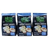 New York Style Bagel Crisps Sea Salt, 7.2 Ounce -(Pack of 3) Best Party Snacks