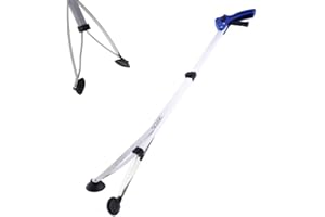 FUNWILL Reacher Grabber 32" Foldable Suction Cup Gripper Tool Long Handle Trash Litter Picker Mobility Aid Pick Up Tool Light Bulb Remover