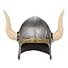 Juvale Kids Novelty Plastic Viking Horned Hat Helmet - Fun Party Outfit Costume Vikings Hat with Faux Gold Trim - Fits Most Children - 7.25 x 5.8 x 6.75 inches