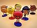 Emoji Movie Collectible Figures Set | Poop Devil Smiley Meh High5 Jailbreak | Heavy High Quality Toys | 3 Inch Each 6 Piece Dolls + 3D Stickers | By ToysOutLet_USA