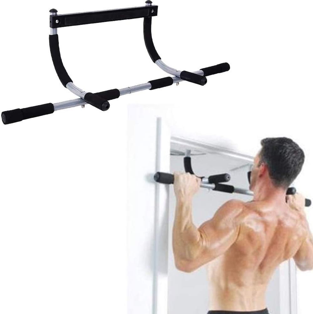 HXZB Multifunctional Doorway Pull-Up Bar, Multi Grips Chin Up Bar for Door Frames, No Screws Push Up Bars with Padded Handles