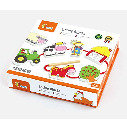 Viga Toys - Fädelspiel - Bauernhof – Bild 4