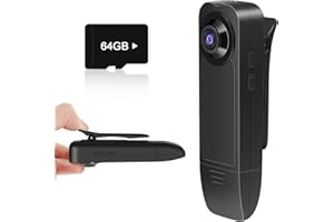 UYIKOO Mini Body Camera 1080P FHD Body Cam with Ultra-Wide Angle Lens, 360 Minutes for Recording Portable Wearable Camera with Night Vision for Work, Traveling and Outdoor Activities