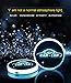 Carmoni Led Car Cup Holder Mat Pad Waterproof Bottle Drinks Coaster Built-in Vibration Automatically Turn On at Dark Universal 8-Color Light 2-Packs
