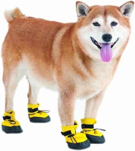 Fashion Pet Lookin Good Arctic Winter-Proof Boots for Dogs, Medium, Yellow