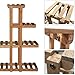 Pine Wood Plant Stands, Astory Flower Rack Plant Stand Multi Layer Vertical Planter Holder Flower Shelf Rack Balcony Patio Yard Indoor Outdoor Flower Ladder Stair Storage Shelf (4 Tiers 10Flowerpots)thumb 4