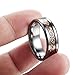 Tungary 8mm Mens Womens Tungsten Rings Wedding Engagement Band Dragon Rose-Gold Beveled Edge Size 5-14