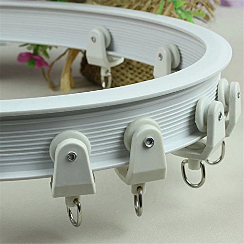 Pi-Pi 5 Meters Window Curtain Track Soft Curve Balcony Curved Track Rail Accessories Alloy Plastic - Thumbnail 2