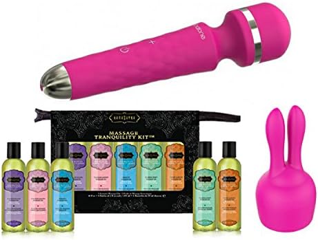 Nalone Rock Powerfull Rechargeable and Waterproof Vibrating Wand with Free Kama Sutra Massage Tranquility Kit (35$ Value)