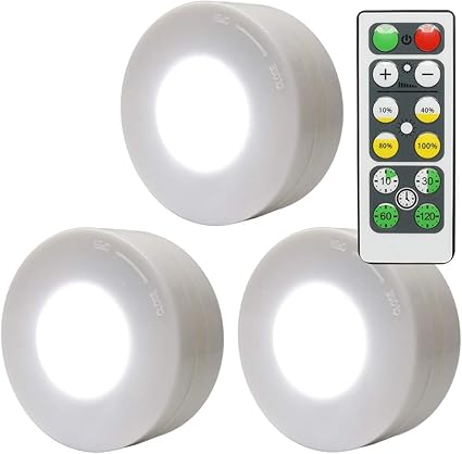 Amazon Co Jp 3個セット リモコン付き Led プッシュライト 調光 タイマー機能 高輝度 両面テープ 電池式 夜間照明 クローゼット タンス 押入れ 壁掛け ナイトライト Pr Qaq97 Diy 工具 ガーデン
