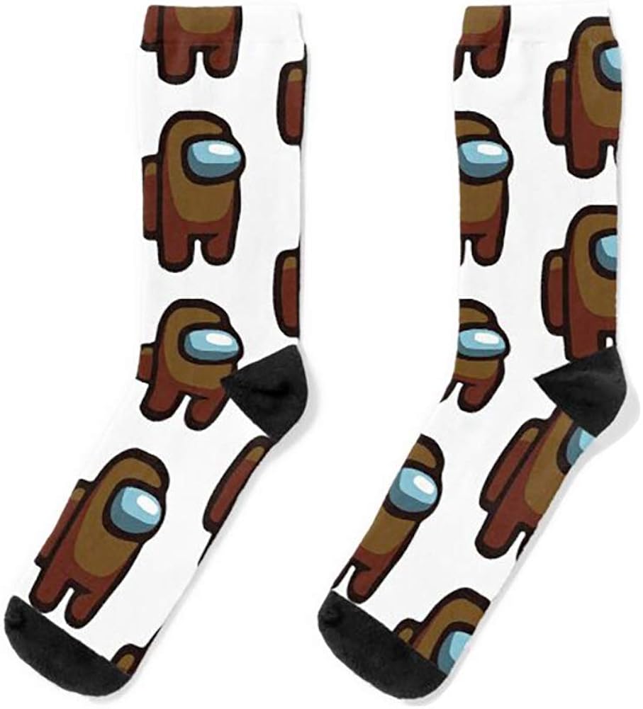 Among Us Game Funny Brown Character Socks Unisex socks for