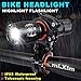 Bike Headlight Flashlight LED Handheld High Lumens Tactical Waterproof Powerful Flashlights with Mount Holder Ultra Bright Portable Zoomable Cycling Bicycle Headlamp for Kids Outdoor Emergency