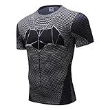 COOL Men's Compression Fitness Tee,Casual Bat Men Quick-dry Sports Shirt