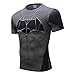 COOL Men's Compression Fitness Tee,Casual Bat Men Quick-dry Sports Shirt L