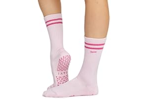 TAVI NOIR TAVI Kai Fashion Crew Grip Socks - Slipper Socks for Barre, Pilates, and Yoga - Pilates Socks with Grips for Women and Men