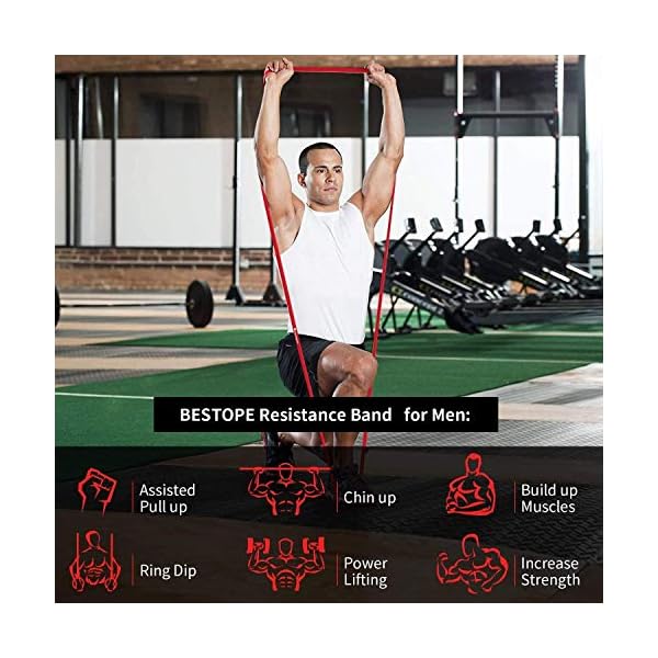 BESTOPE-Resistance-Band-Pull-Up-Assist-Band-for-Powerlifting-and-Yoga-Premium-Latex-Durable-Workout-Stretch-Exercise-Loop-Crossfit-Band-for-Men-and-Women-Training-Fitness-Band-Red Resistance Band Pull Up Assist Band - Premium Latex Durable Workout Exercise Loop Band, Stretch Training Fitness Band…