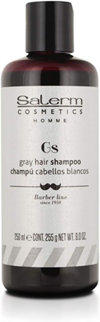 Salerm Barber Line White Hair Shampoo 250 ml, violett, 250 ml (Pack of 1) - Image 3