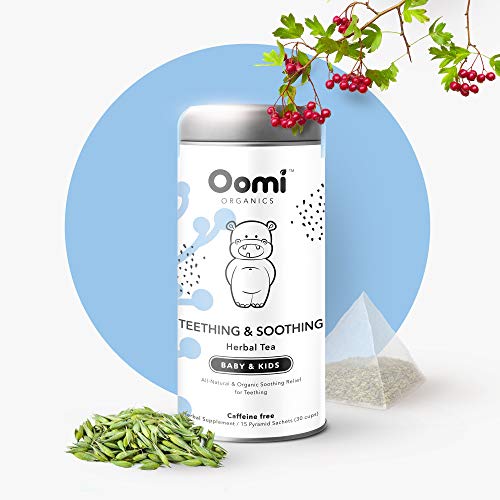 Baby Teething Relief Herbal Tea by Oomi Natural & USDA Organic 30