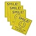 Smile You're on Camera Sticker, 6x 6 Inch, 4 Pack, Durable, Black and Yellow, Self-Adhesive
