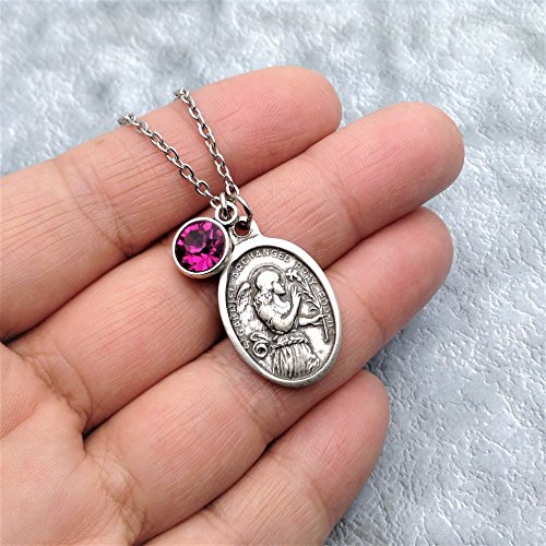 image for Charisma Bijou Personalized Archangel Gabriel Necklace. Patron Saint o