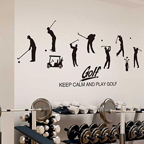 Vinyl Wall Stickers Keep Calm and Play Golf Wall Decal Mural Decal Art Home Decor for Bedroom Living Room