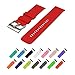 Wearable4U Quick Release Silicone Rubber Watchbands 18mm, 20mm, 22mm and choice of 15 colors (Red, 18 mm)