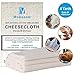 Unbleached Cheesecloth, Grade 90, 36 Sq Feet, 100% Cotton Cheese Cloth, Ultra Fine Reusable Cheesecloth for Straining, Cooking, Strainer, Food Filter (4 Yards)