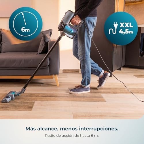 Aspiradora Escoba con Cable Conga Thunderbrush 560 Neo. 600 W, 2 en 1, Tecnología ciclónica, Filtro de Alta eficiencia, Radio de acción 6 Metros, Incluye 2 Accesorios, Cable 4,5 m — foto 4 de 8