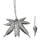 Marijuana Leaf Necklace Knife