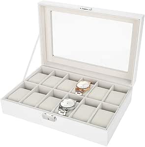 Salmue Caja de Relojes Hombre Mujer con 12 ...