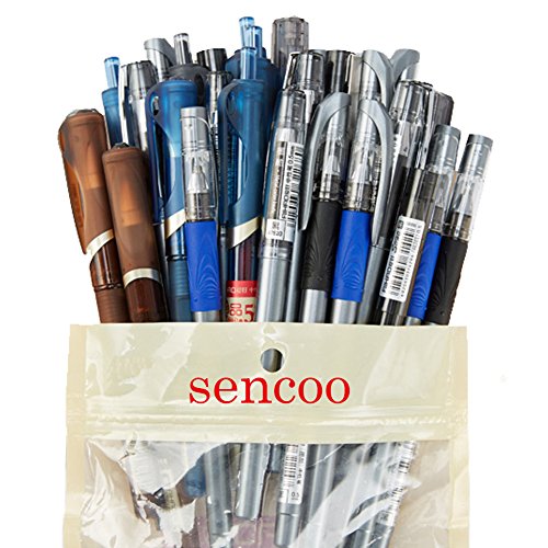 30-pack Gel Ink Rollerball Pens Black + Blue Gel Pens Medium Ballpoint Pens for Smooth Writing with Comfort Grip Model Random (30 mix model)