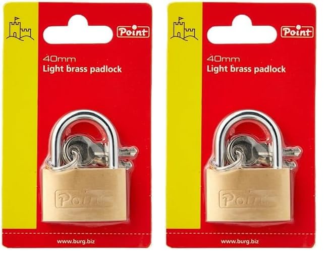 Point BPL140 Single Locking Padlock (Pack of 2)