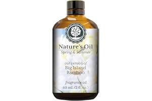 NATURE'S OIL Big Island Bamboo Fragrance Oil (60ml) for Diffusers, Soap Making, Candles, Lotion, Home Scents, Linen Spray, Bath Bombs, Slime