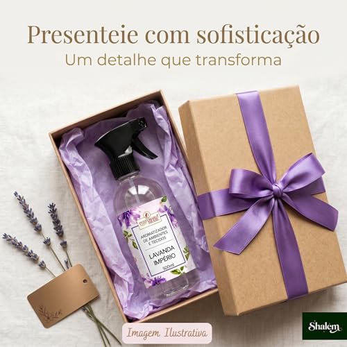 Aromatizador de Ambientes e Tecidos 500ml – Home Spray Perfumado Premium, Aroma Duradouro para Casa, Sofás, Cortinas e Roupas - Lavanda Imperio