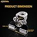 Mounting Bracket Clamp Piller Holder, Eyourlife 2PCS Universal Stainless Steel Piller Hood Led Light Bar Mount Bracket Clamp Holder for SUV Truck Sedan Hatchback Wagon Installing Without Drilling