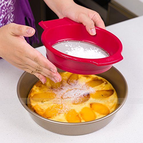 Astra Gourmet 1pc Fine Mesh Strainer/Flour Sieve/Icing and Sugar Sifter,6 1/2" by 2 1/2", Made of Plastic and Stainless Steel(Hot Pink) - Thumbnail 6