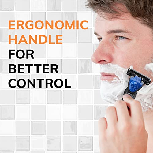 BIC Flex 3 Hybrid Disposable Razors for Men, Longlasting 3Blade