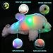 WEWILL LED Dolphin Stuffed Animal Night Light Colorful Glowing Dolphin Soft Plush Toys, Gift for Kids on Christmas, 18-Inch (White)