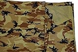 6' x 8' Beige/Tan Camouflage Print Tarp