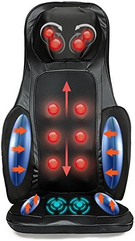 Real Relax Massage Cushion Seat Pad with Heat to Relive Neck Shoulder Back Pain, for Office and Home (Black)