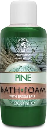 AROMATIKA Pine Bath Foam 1000ml - Essential Oil Epsom Salt Relax Aromatherapy view 1