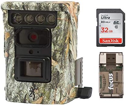 Browning BTC9D Defender 850 WiFi/Bluetooth Trail Game Camera (20MP, Camo) & 32Gb Card with Focus Reader
