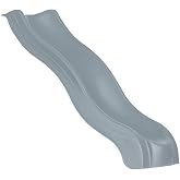 Gorilla Playsets 8' Plastic Alpine Slide Swing Set Attachment for 4 Foot Deck Heights- Gray
