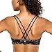 CRZ YOGA Women's Light Support Cross Back Wirefree Removable Cups Yoga Sport Bra