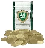 100 Leaf Lock Gear Premium Brass Tobacco Pipe Screen Filters - 1