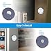 AMIR Upgraded 3.15” Motion Sensor Light, 3 Pack Stick on Cordless Battery-Powered LED Night Light, Closet Lights, Stair Lights, Safe Lights for Hallway, Bathroom, Bedroom, Kitchen (Silver - White)