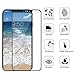 For Apple iPhone X Screen Protector, COOLQO [3-Pack] Black & White [Full Coverage] [3D Touch] 0.3 mm 9H Hardness HD Shatter-Proof Anti-Scratch Anti-Fingerprint Bubble Tempered Glass + Phone Clear Case