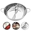 didatecar Hot Pot Yin Yang Hot Pot Kookpan, roestvrij staal, hot pot, met scheidingswand zonder afdekking, voor…