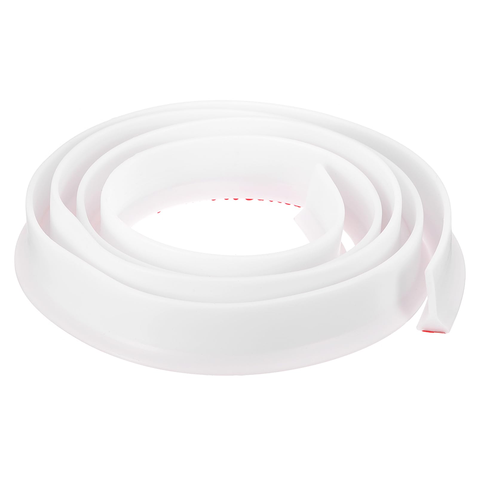 DTGN 79"x0.59"x1.18" (LxWxH) Collapsible Shower Barrier Stopper - 1 Pack - Good for Bathroom Kitchen - L Shape Water Splash Guard Blocker - White